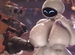 Sexy Robo Fucking Huge Tits and Ass Footjob Tittyfuck