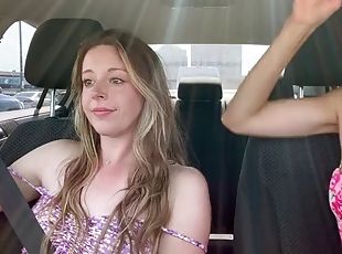 Cumming in a public disco with Lush remote controlled vibrators with Nadia Foxx