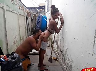 Anjing, Di luar, Amateur, Menghisap zakar, Remaja, Tegar, Pasangan, Anak perempuan, Punggung (Butt)