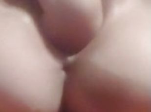 chubby step sister likes to fist her loose pussy and squirts all over