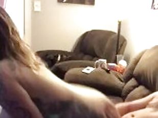 My friends hot pregnant mom sucks me good and dances on dick