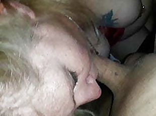 Mature blonde cheating wife loves sucking cock, milf, gilf