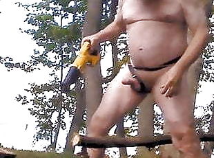 papa, masturbation, en-plein-air, amateur, gay, solo, pappounet, ours