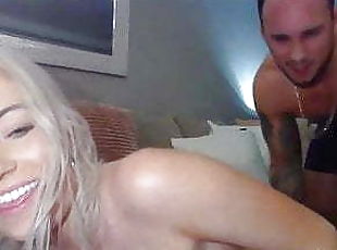 Amateur couple first live webcam