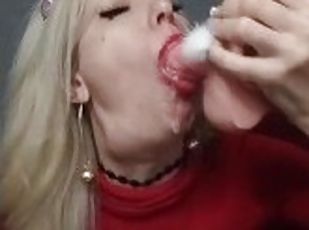 blowjob, deepthroat, skitten, kyssing, cum, fetisj