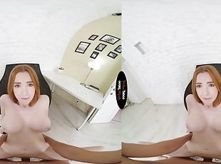 Amoral redhead chick VR memorable sex video