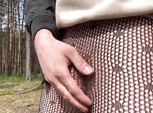 Im walking through the park in fishnet stockings. strangers stare at me