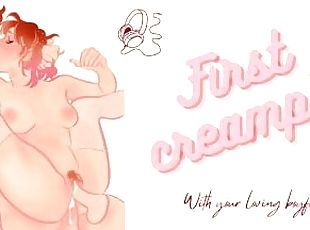 Creampie (ejakulasi di dalam vagina atau anus dan keluarnya tetesan sperma), Sudut pandang, Pertama kali, Inggris, Manis, Pacar cowok