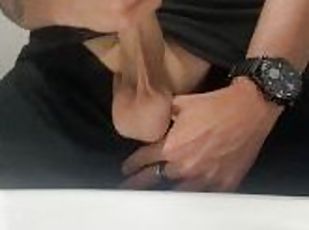 masturbation, public, horny, toilette, attrapée, solo, bite, clignotant