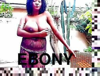 Massive ebony boobs on cam