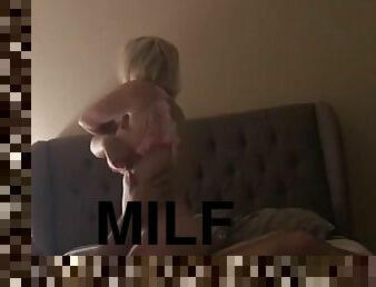 Hot blonde milf mother wants son's creampie leaked