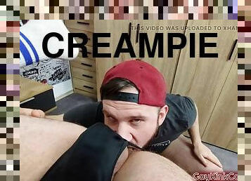 Creampie Cumkiss After Rough Pissfuck