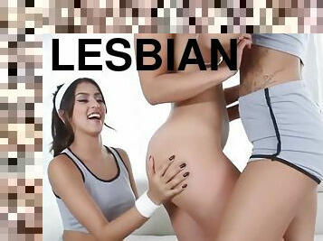 lesbian-lesbian, bertiga