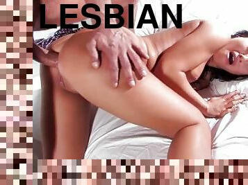 Gorgeous Lesbians Get It On After A Snack