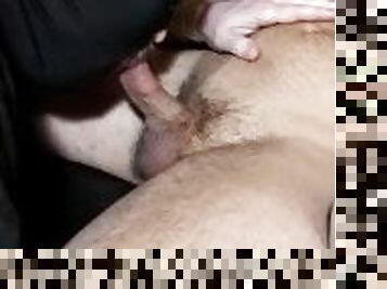 papa, haarig, dilettant, reifen, blasen, beule-schuss, homosexuell, schlucken, gloryhole, beule