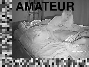 amateur, fellation, cam, voyeur, blonde, coquine, caché