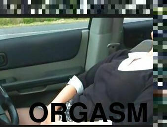 orgasm, amatör, milf, fingerknull, bil