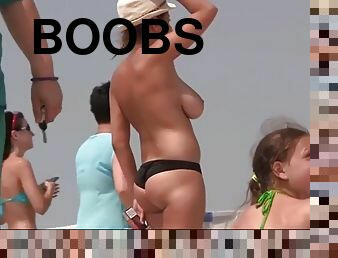 Big boobs beach