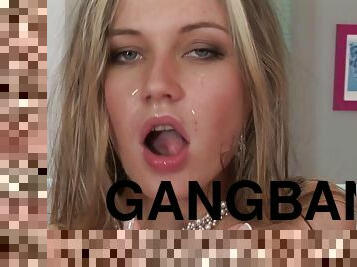 Alluring bombshell Cherry Jul crazy gangbang