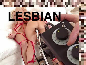 lesbiana, jucarie, star-porno, bdsm, blonda, zapacita, bondage, piciore