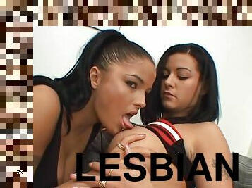 Delightful babes lesbian incredible porn video