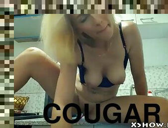 orgasme, amatør, webcam, moder, cougar
