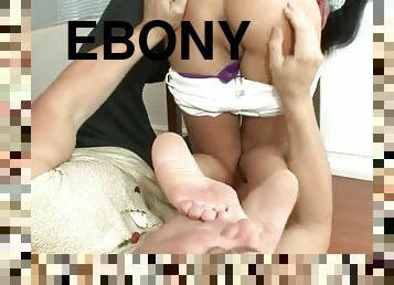 provocative girl in stockings - Ebony
