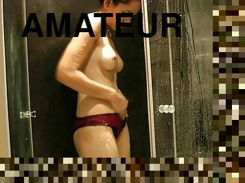 banyo-yapma, amcık-pussy, amatör, genç, genç-18, doğal, duş, tek-kişilik, tıraş-olmuş, esmer-kadın