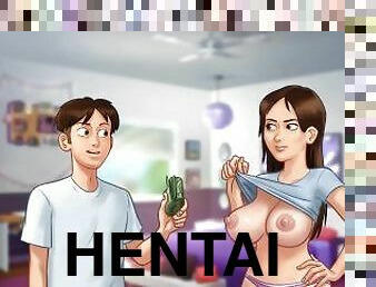 ekstremni, duboko-grlo, animacija, hentai