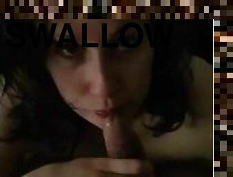 Swallow all Nice blowjob