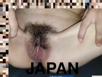 asiático, teta-grande, peluda, amador, adolescente, japonesa, oral