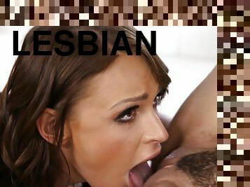 Lesbian porn scene with Emma Hix and Aaliyah Hadid