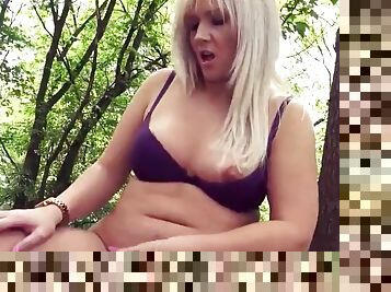 German hot MILF outdoor porn video