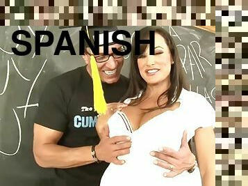 Lisa teaches spanish and does blowjob