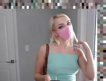 Beat COVID boredom with bodacious blonde teen Alice Pink and her POV fun