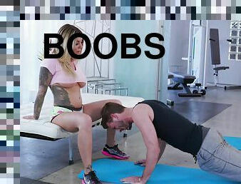 Hot babe Karma RX crazy gym sex video