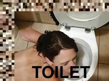 Pissing On Trashy Teen Sluts in WC