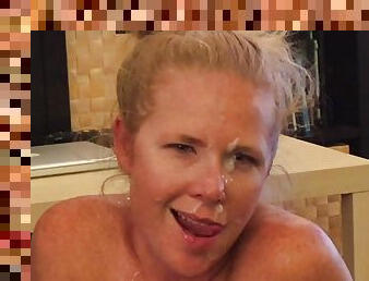 Busty blonde Milf Becca - Facial Cumshots Bitch - amateur sex compilation