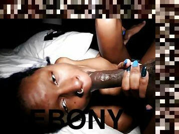 Ghetto ebony slut deepthroated with mouthful cumshot