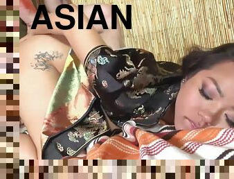 Asian teen Jureka del mar rides big cock with passion