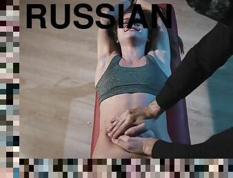 Tickle fetish scene with russian teen