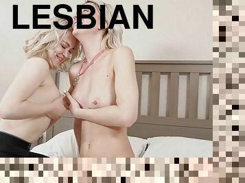 Voluptuous Aurora and Kira lesbian breathtaking sex scene