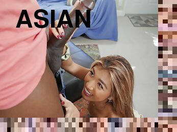 asiatisk, fitta-pussy, blandade-raser, tonåring, svart, kåt, blond, kinky, vacker, asiatisk-tonåring