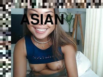 asiatisk, masturbation, amatör, tonåring, webbkamera, snuskig