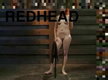 Trashy redhead gets bdsm