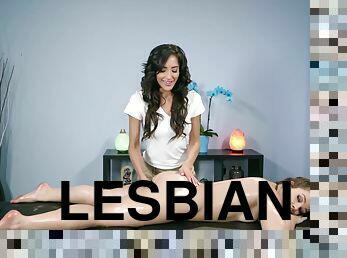 lesbian-lesbian, pijat, cantik, sangat-indah