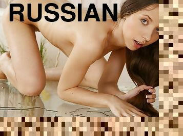 masturbation, pissande, rysk, kvinnligt-sprut, tonåring, leksak, porrstjärna, stripp, trosor, dildo