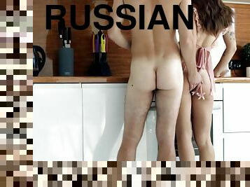 ruso, delgada, amateur, maduro, casero, mamá, corrida-interna, cámara, voyeur, cocina