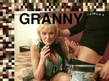 vanha, sukkahousut, suihinotto, isoäiti-granny, kova-seksi, eurooppalainen, blondi, euro, vanhempi, tsekki