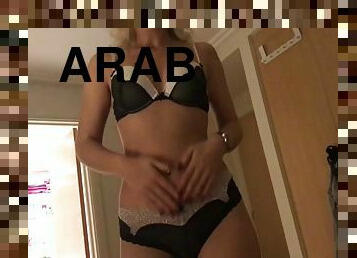 ados, arabe, salope, point-de-vue, blonde, lingerie, putain